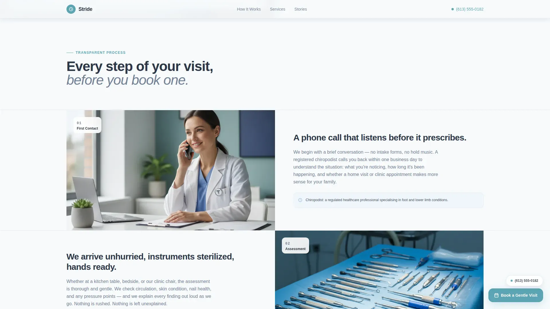 Geriatric Foot Care Booking Landing Page Template
