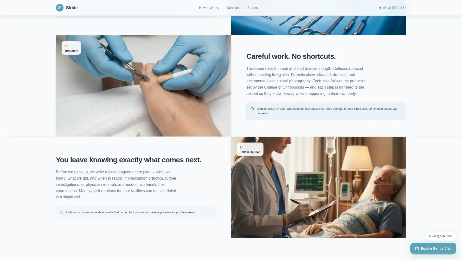 Geriatric Foot Care Booking Landing Page Template