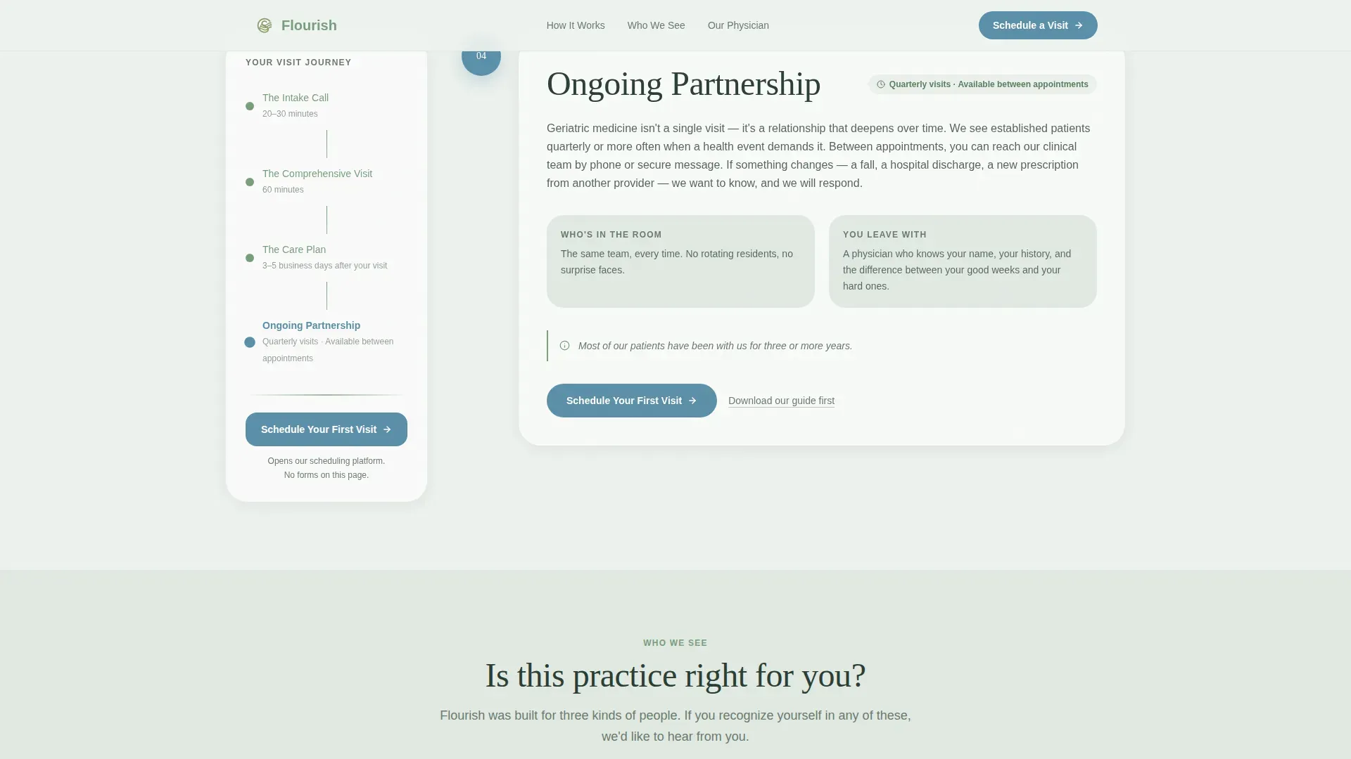 Geriatric Medicine Practice Website Template for Older Adults