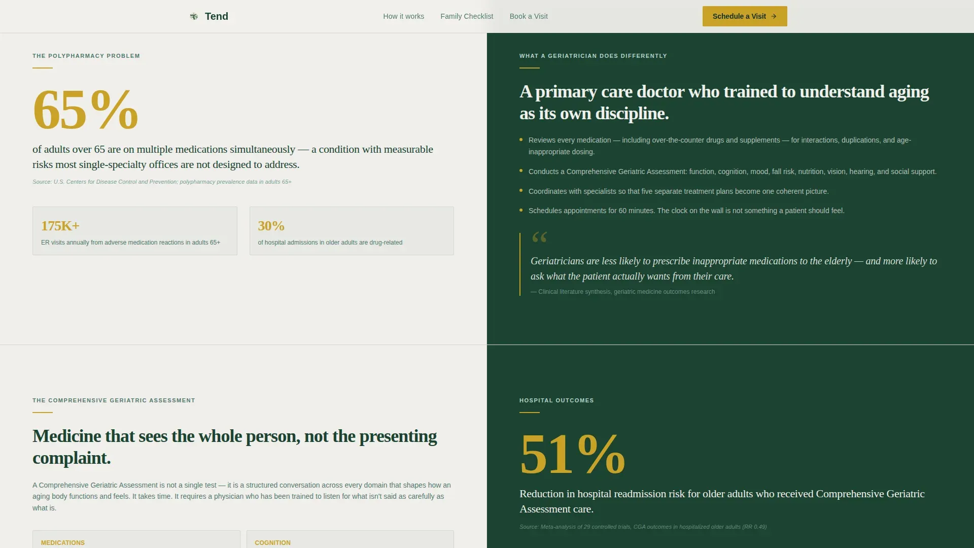Geriatrician Booking Landing Page Template