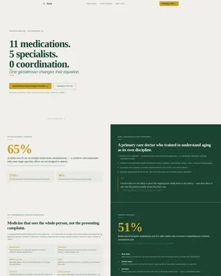 Geriatrician Booking Landing Page Template