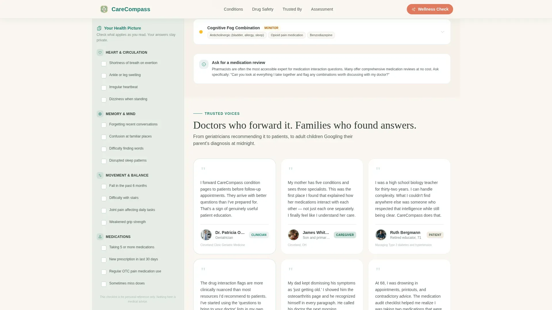Condition Library Landing Page Template