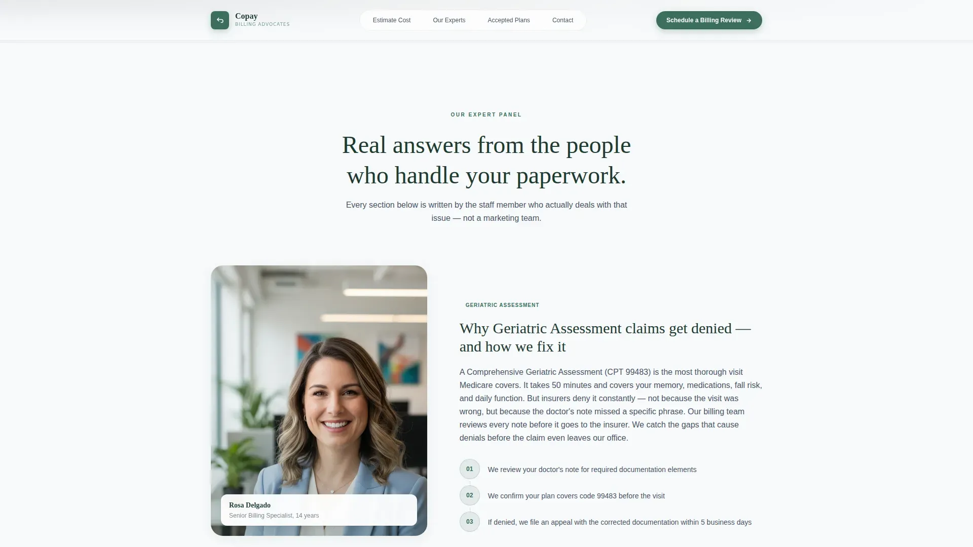 Billing Services Landing Page Template