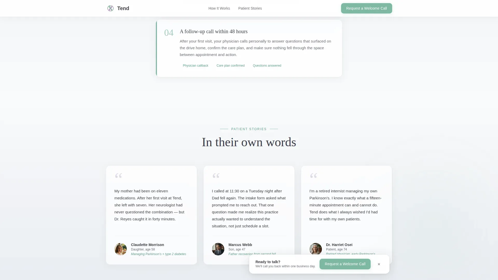 Geriatrician New Patient Welcome Landing Page Template