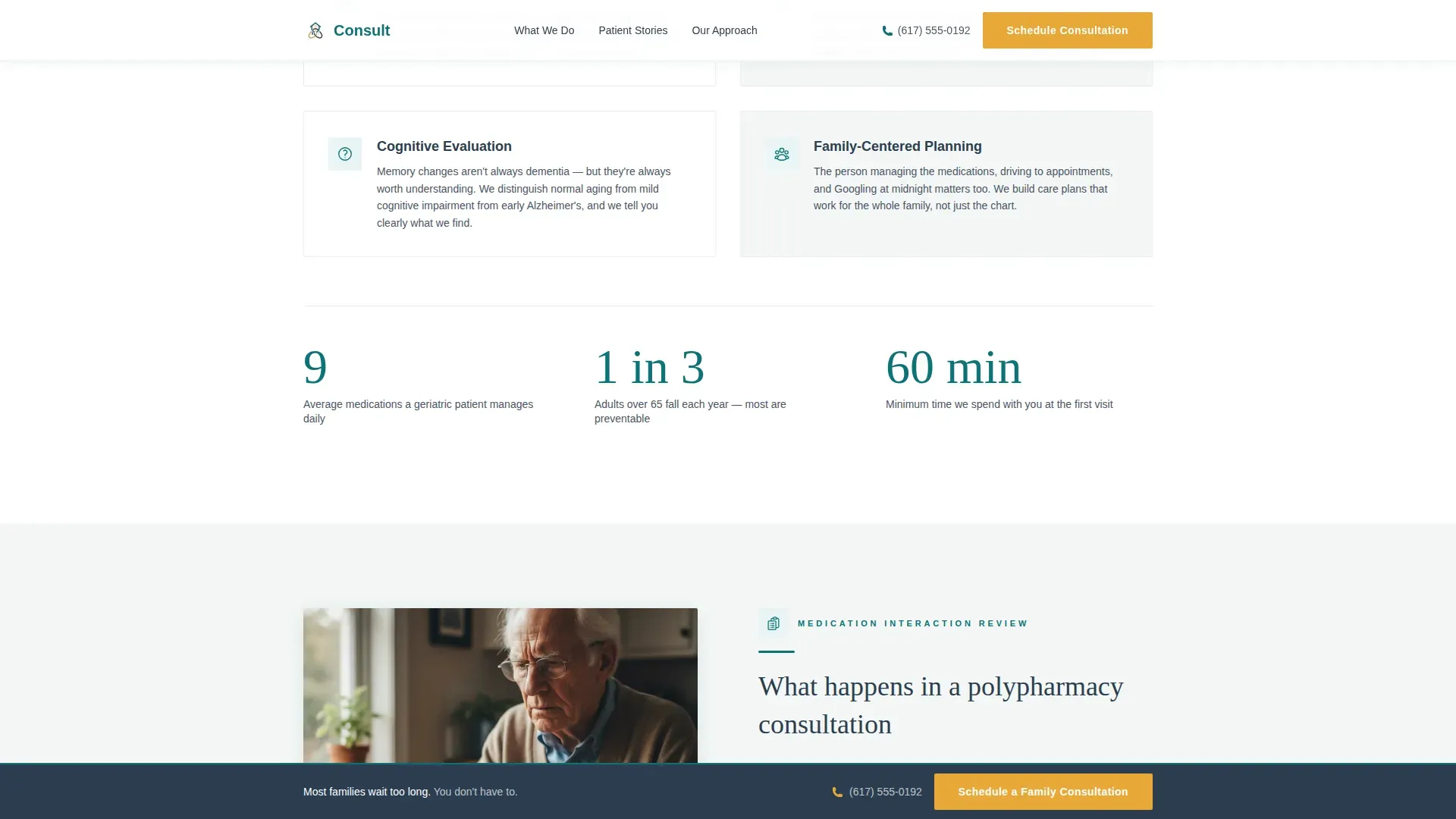 Geriatric Clinic Landing Page Template