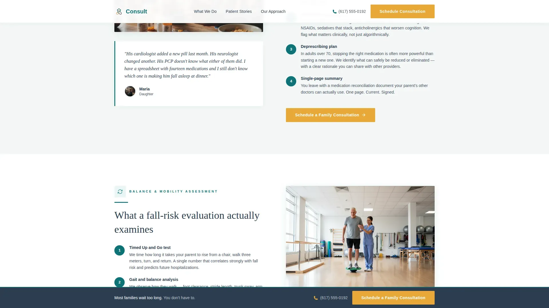 Geriatric Clinic Landing Page Template
