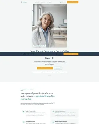 Geriatric Clinic Landing Page Template