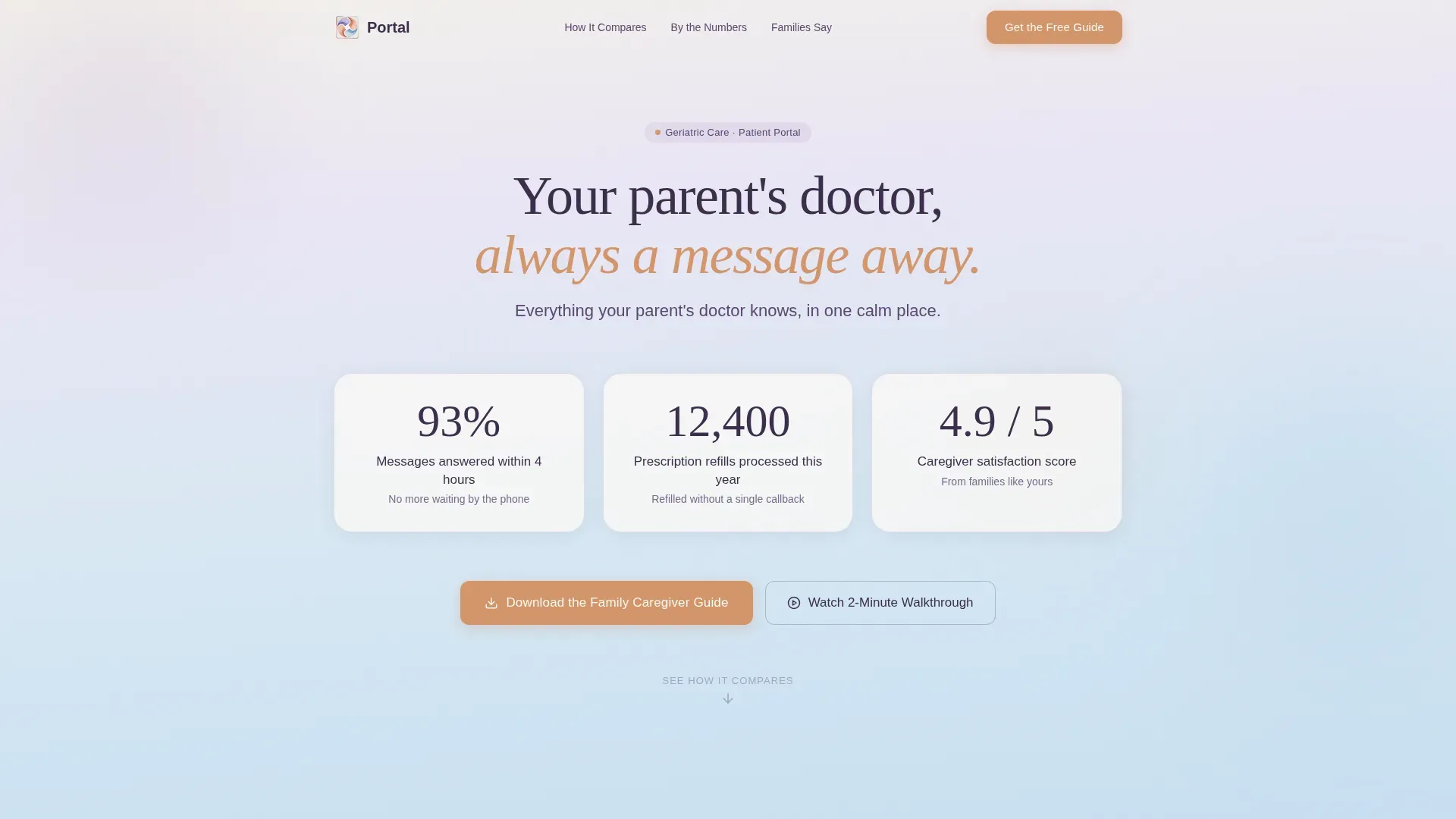 Patient Portal Landing Page Template