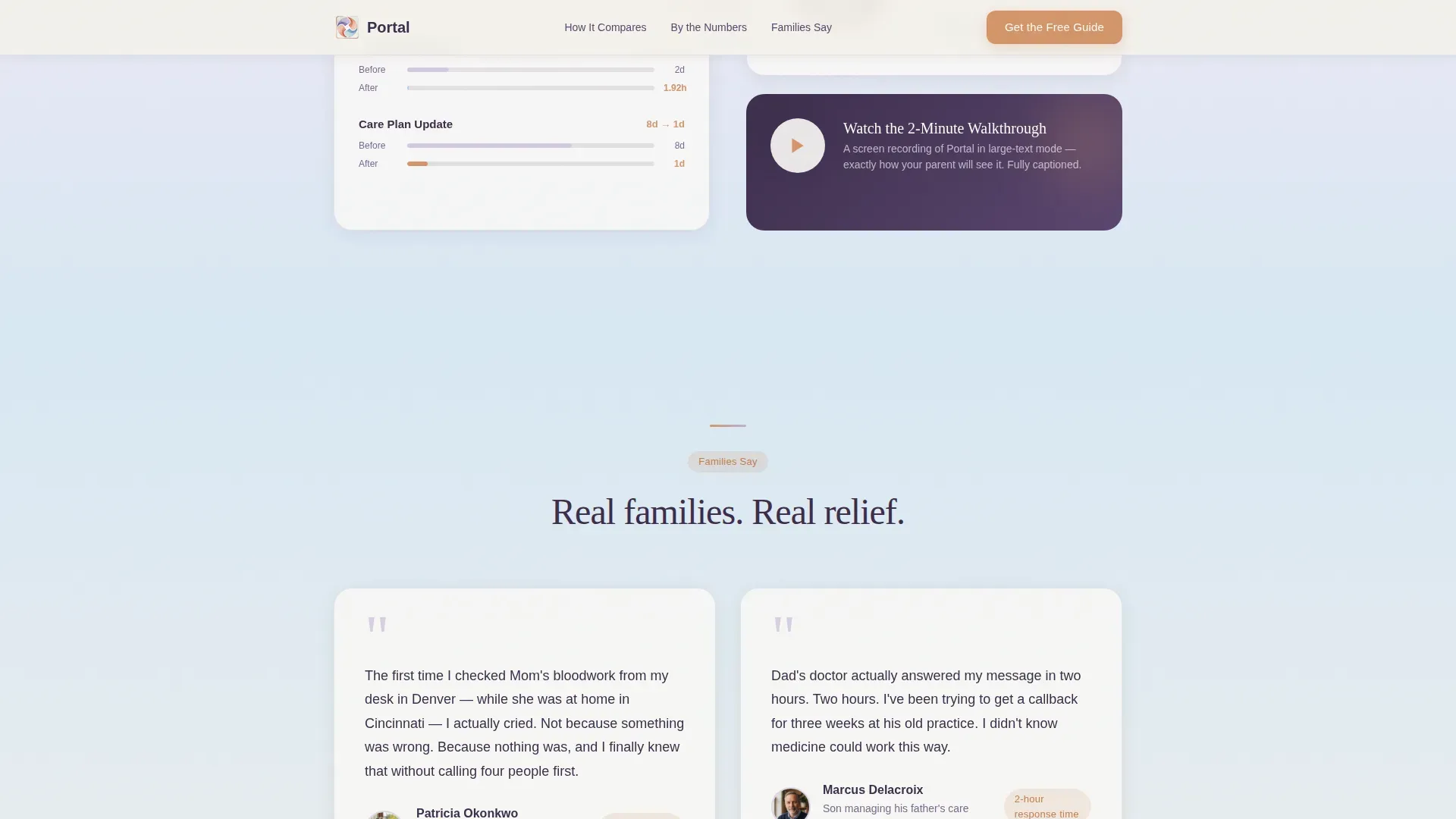Patient Portal Landing Page Template