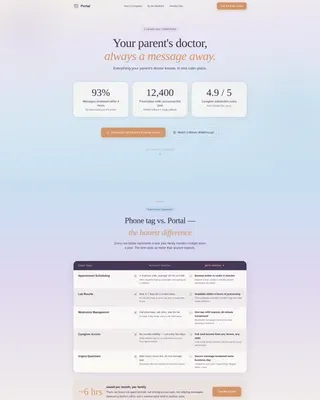 Patient Portal Landing Page Template
