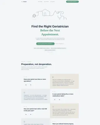 Geriatrician Provider Directory Landing Page Template