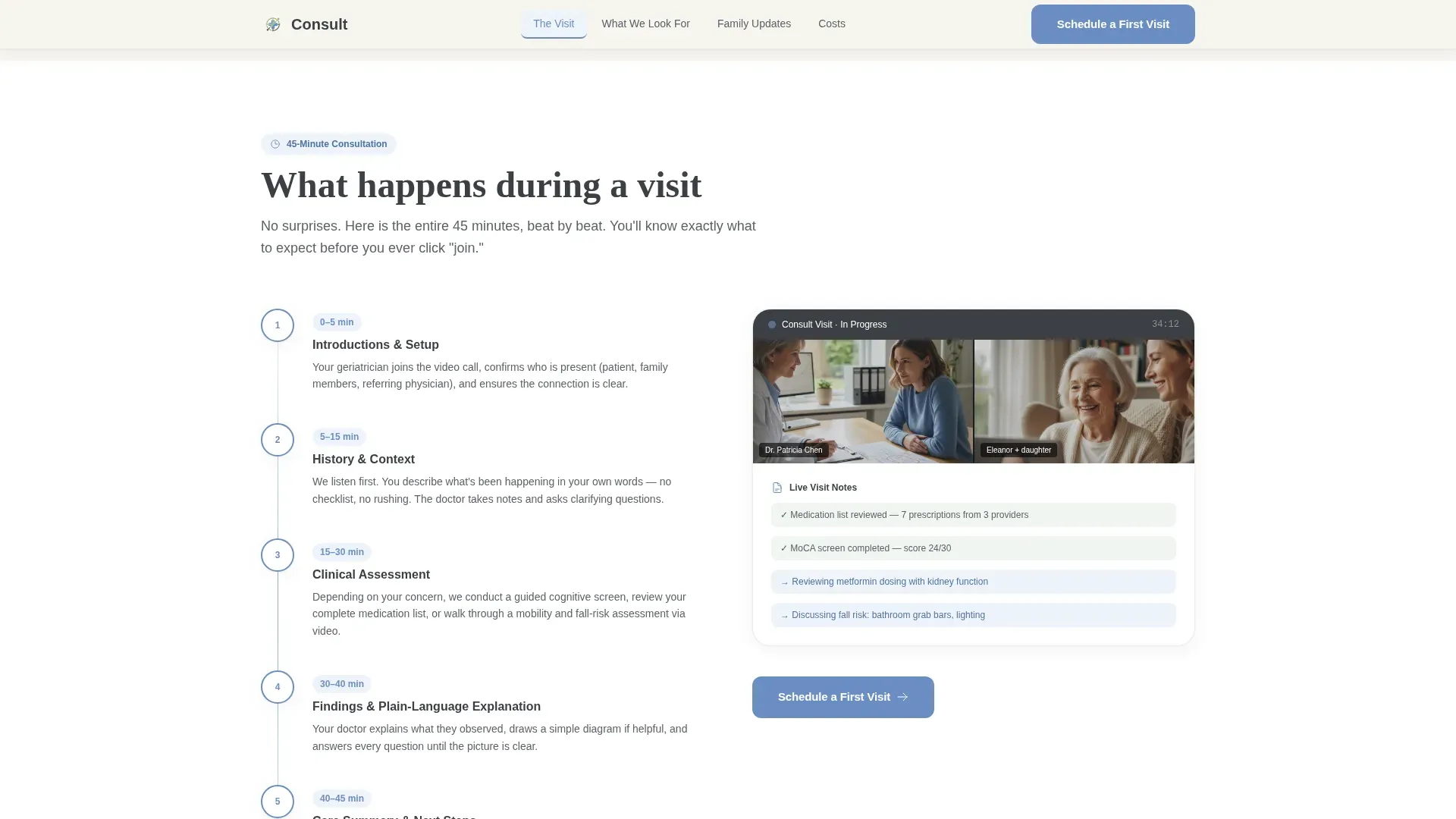 Virtual Consultation Landing Page Template