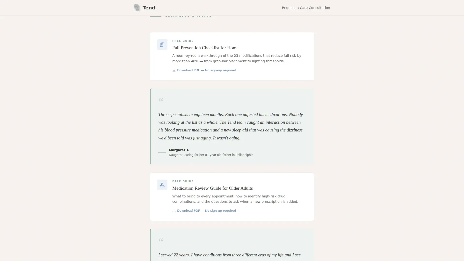 Geriatrics Clinic Landing Page Template | Soft Mist