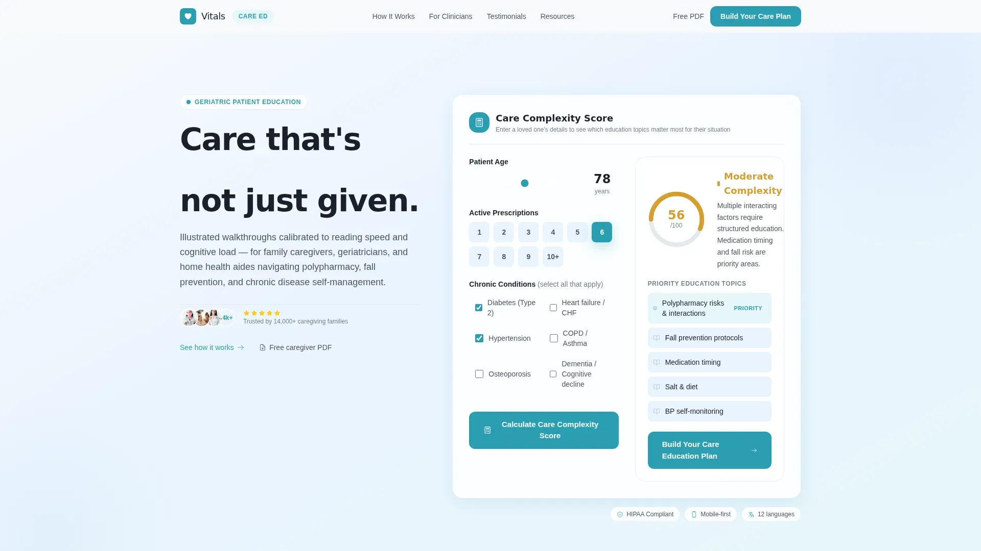 Geriatrics Patient Education Landing Page Template