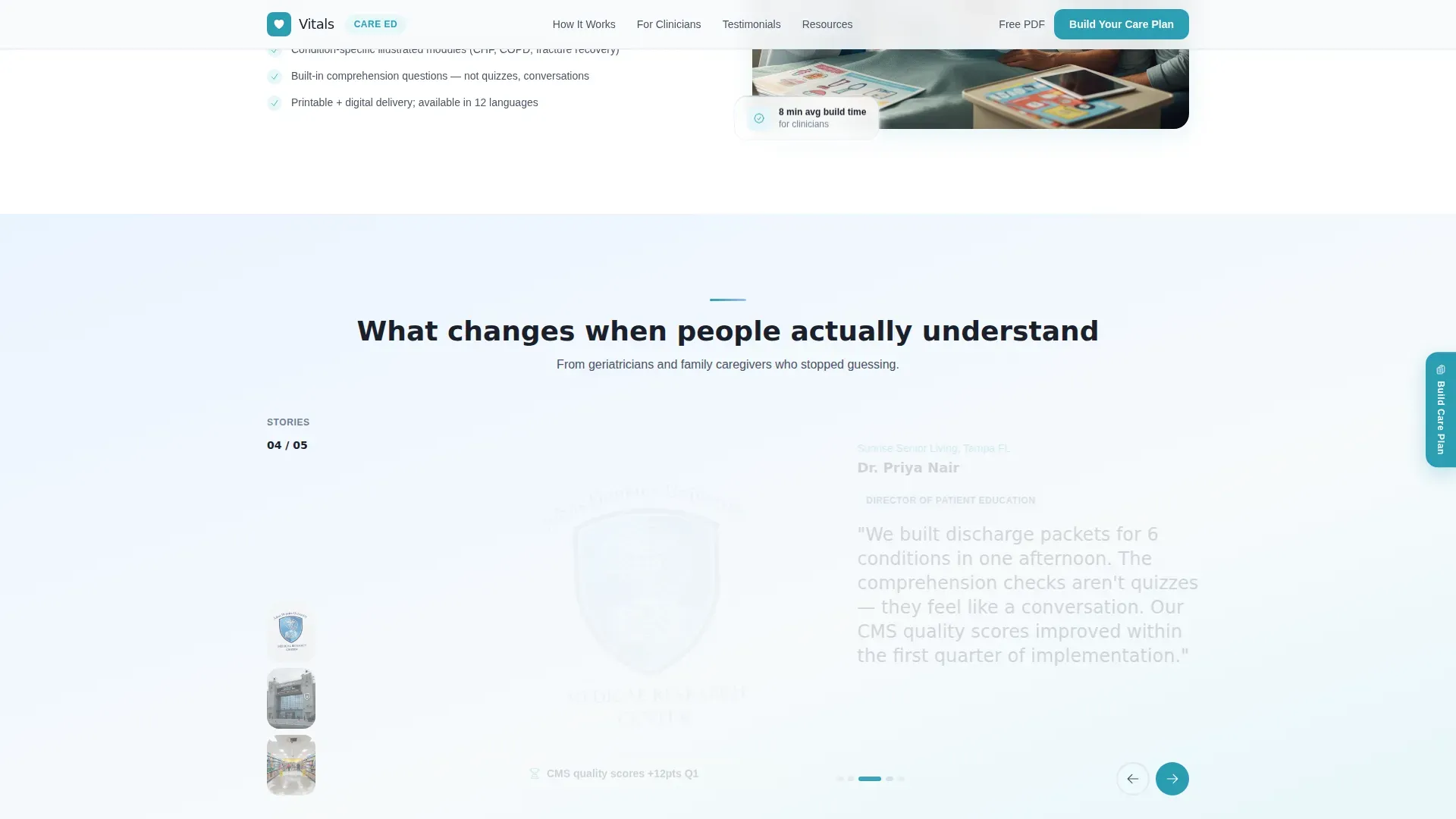 Geriatrics Patient Education Landing Page Template