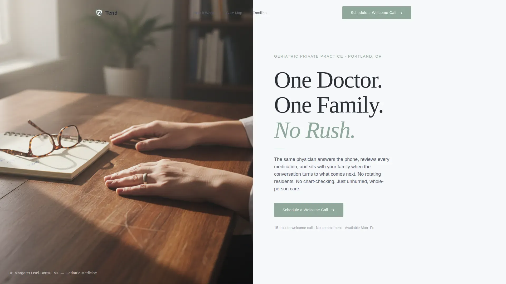 Geriatrics Private Practice Landing Page Template