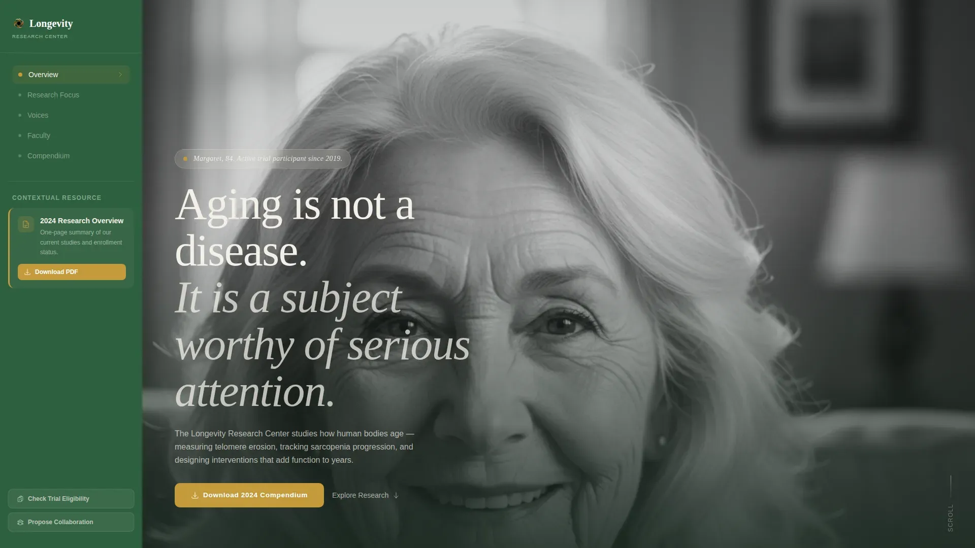 Research Center Landing Page Template