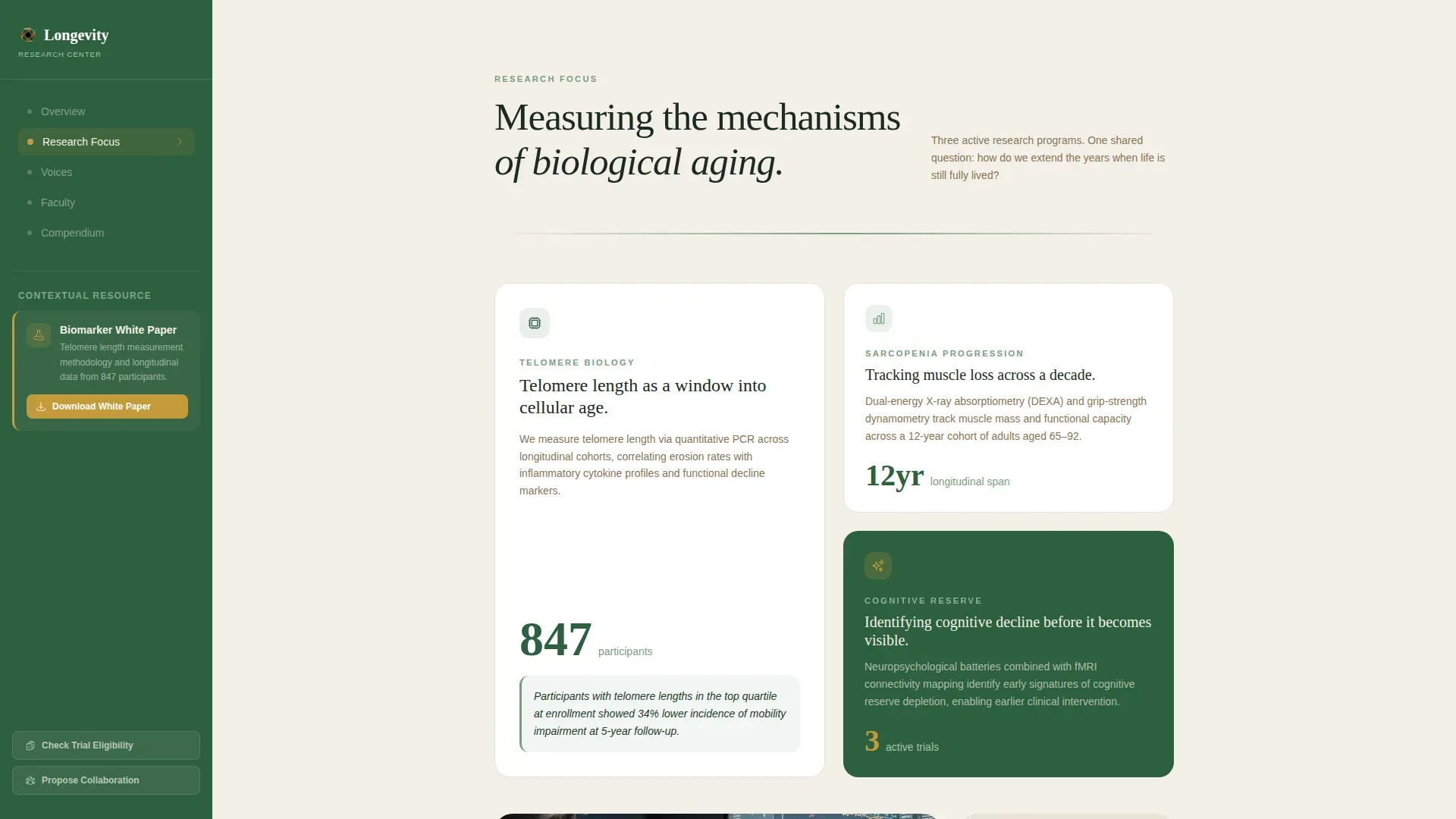 Research Center Landing Page Template