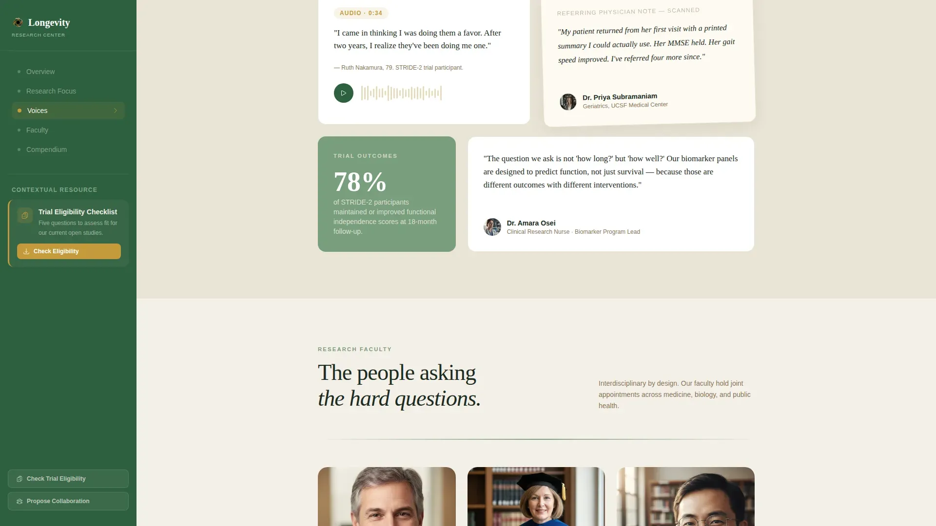 Research Center Landing Page Template