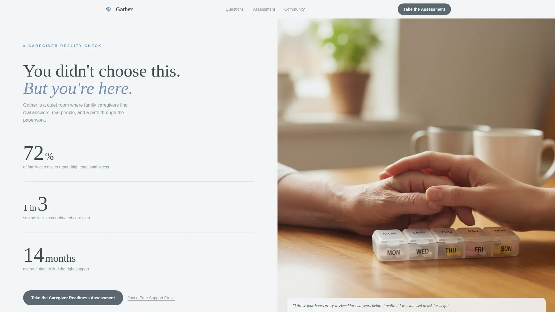 Geriatrics Support Community Landing Page Template
