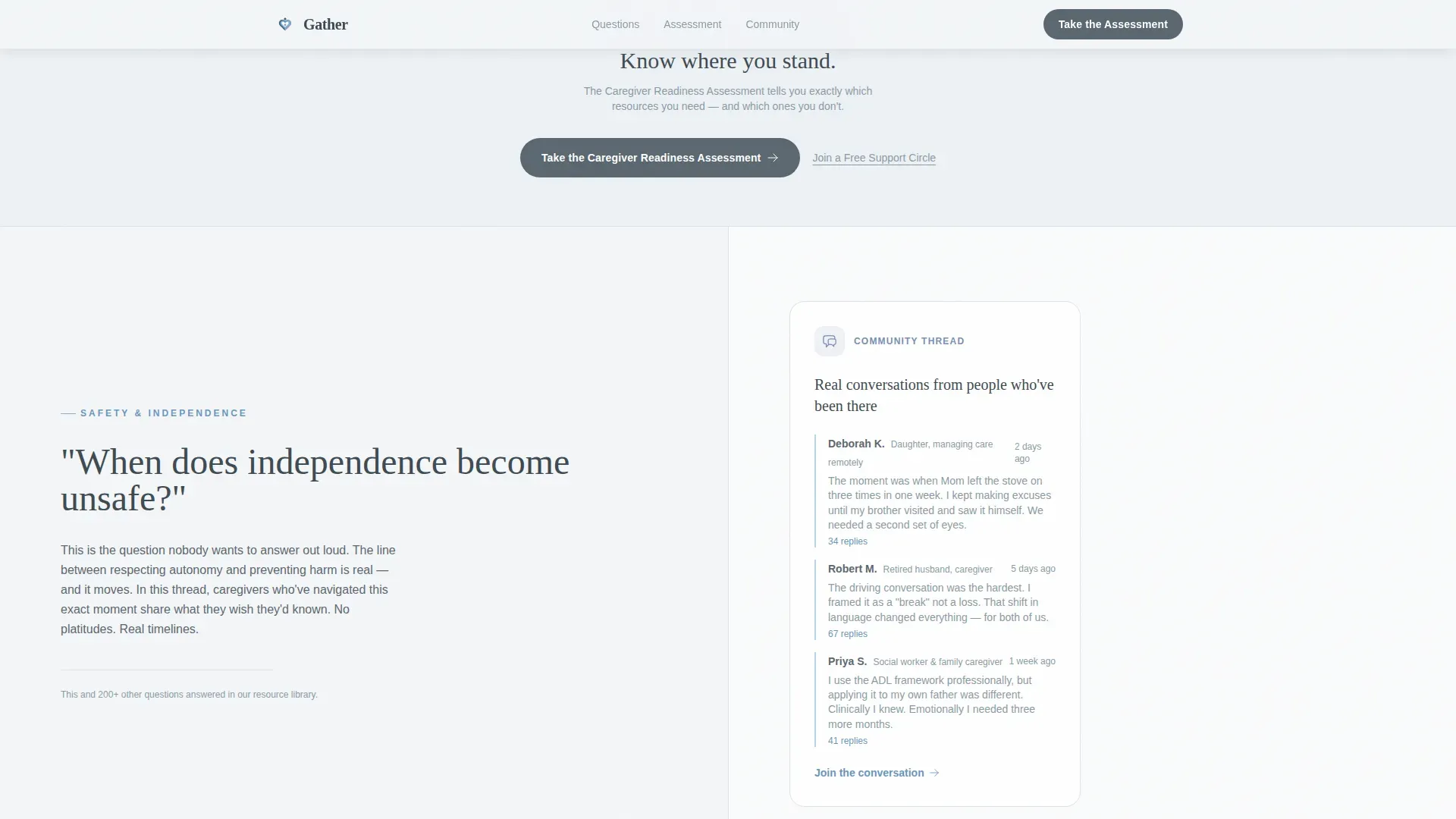 Geriatrics Support Community Landing Page Template