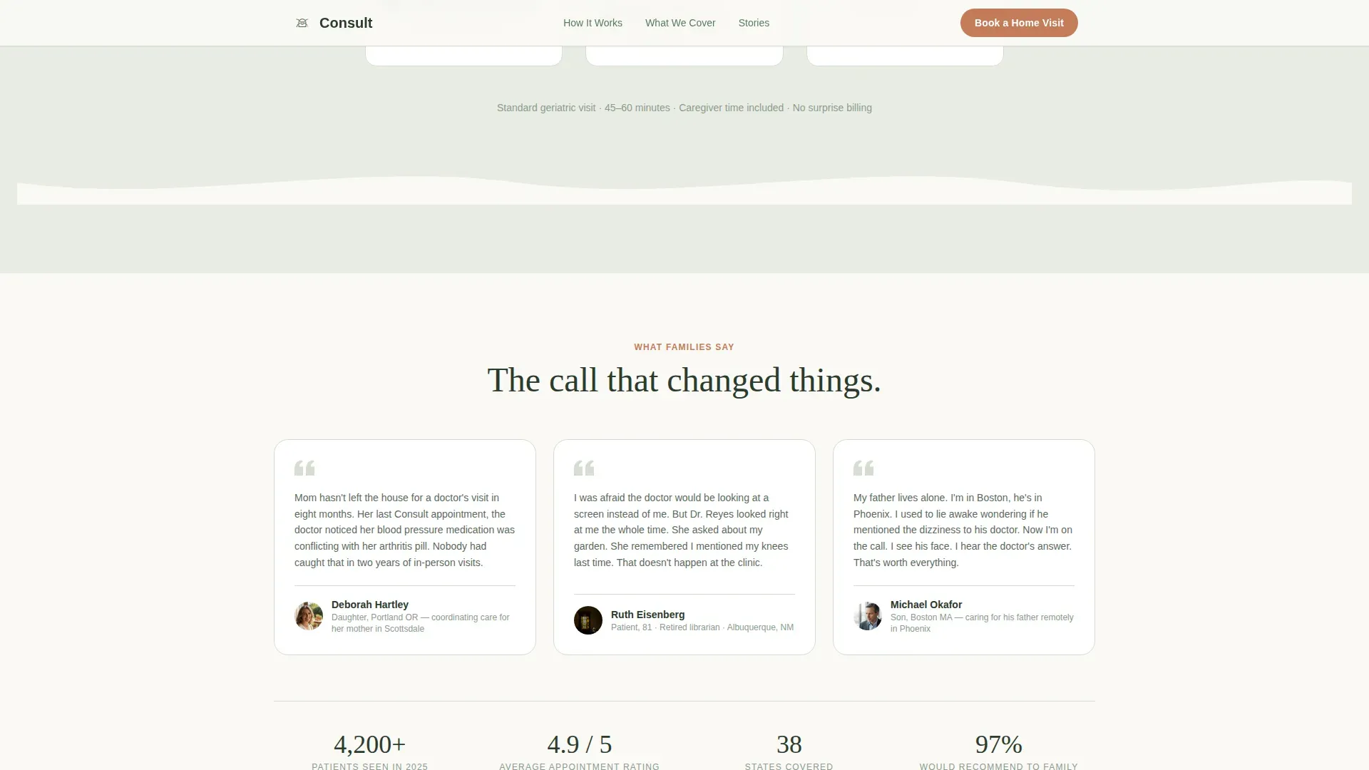 Geriatric Telehealth Landing Page Template