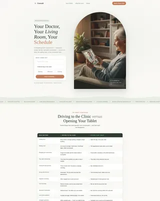 Geriatric Telehealth Landing Page Template
