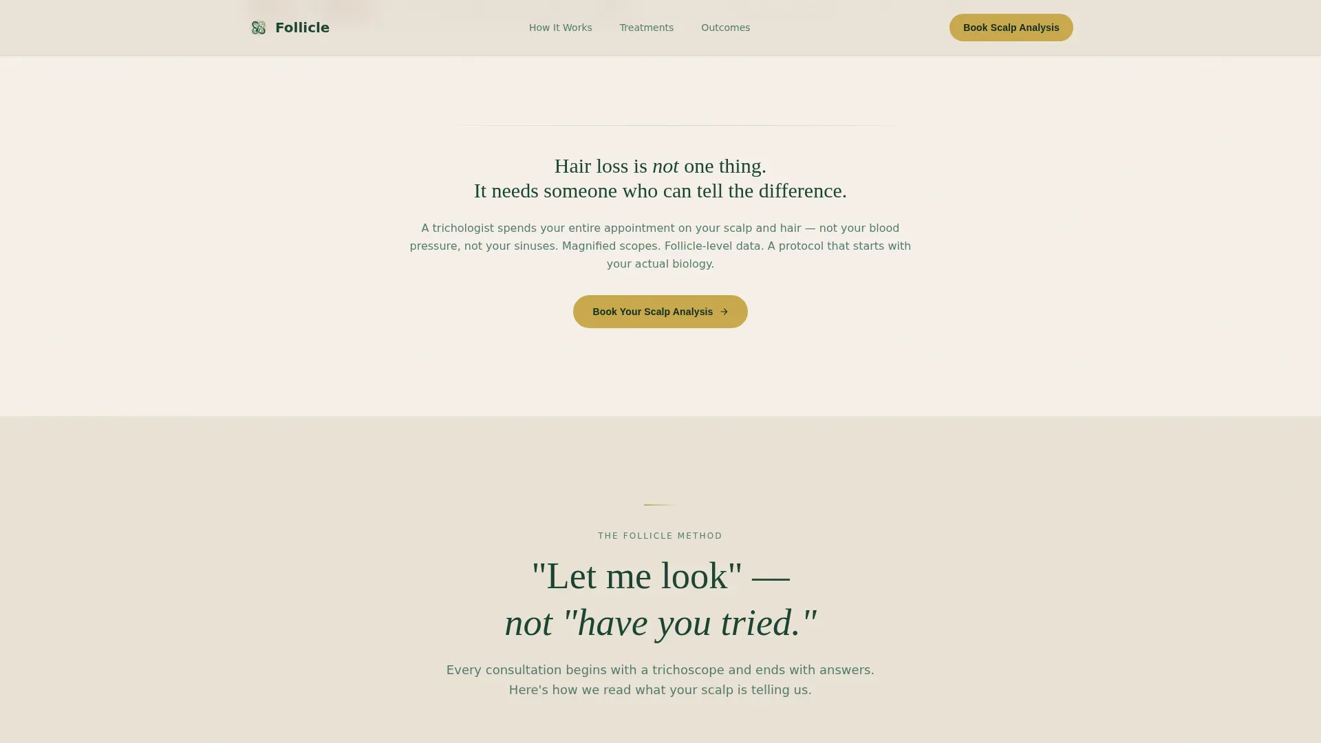 Hair Loss & Trichology Clinic Landing Page Template