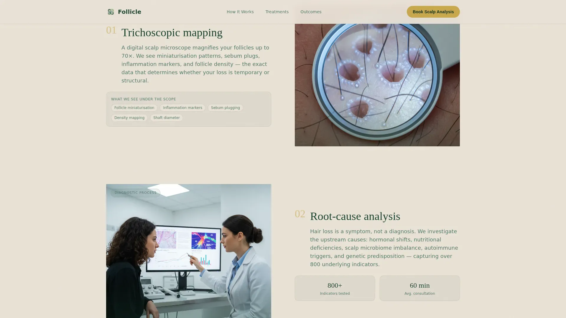 Hair Loss & Trichology Clinic Landing Page Template