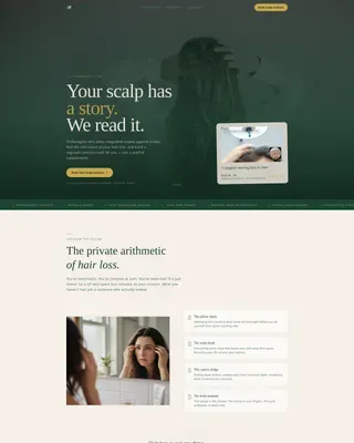 Hair Loss & Trichology Clinic Landing Page Template