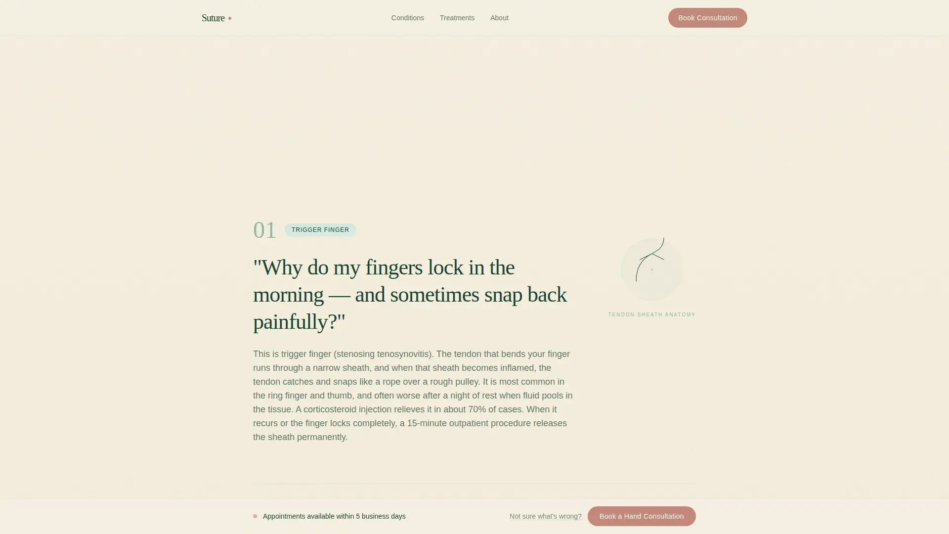 Hand Surgery Landing Page Template