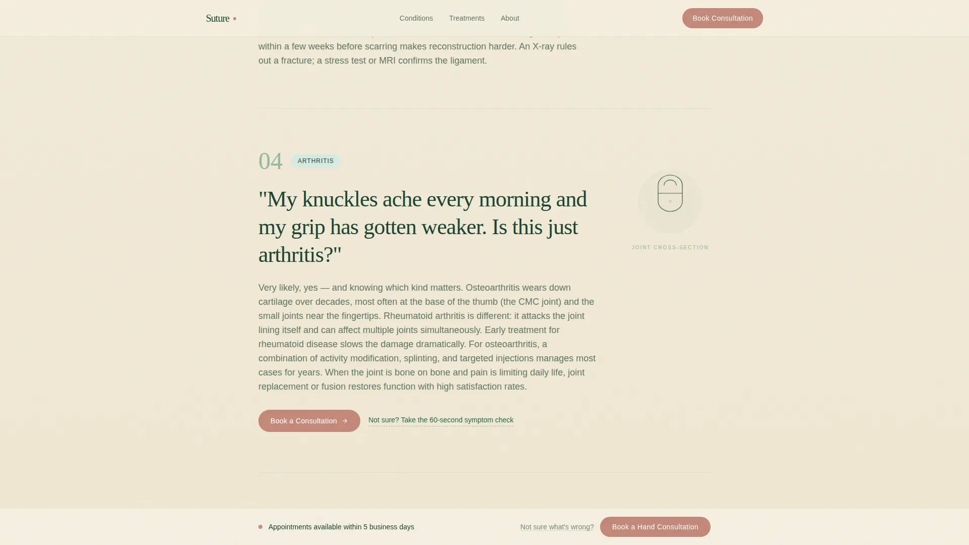 Hand Surgery Landing Page Template