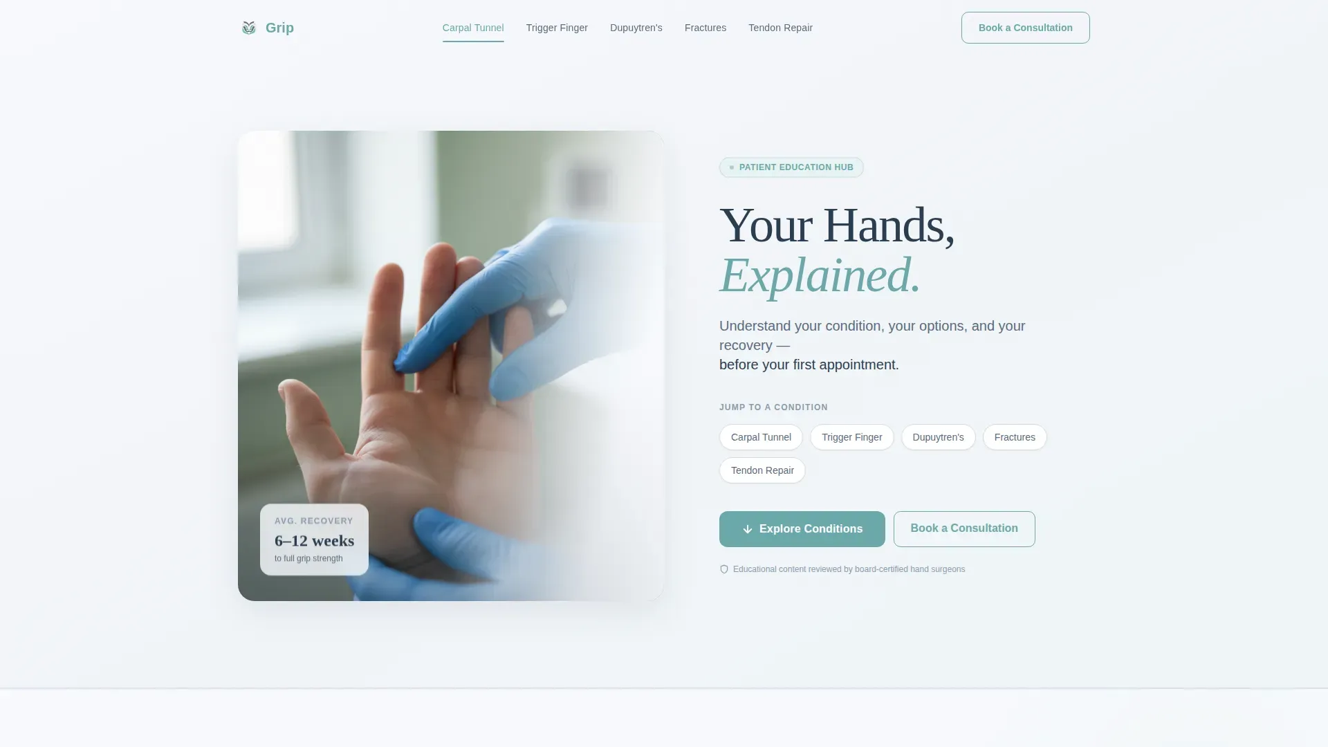 Patient Education Landing Page Template