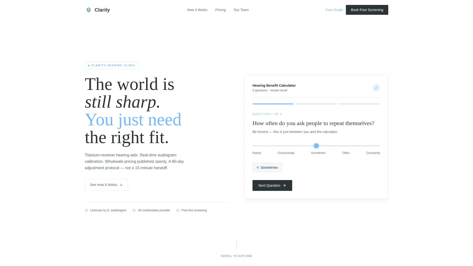 Hearing Aid Clinic Landing Page Template