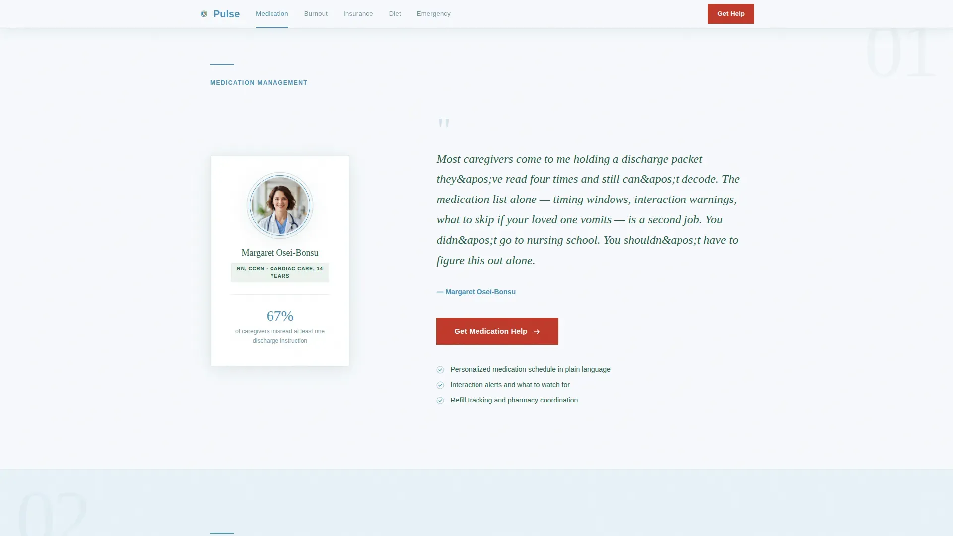 Heart Disease Caregiver Support Landing Page Template