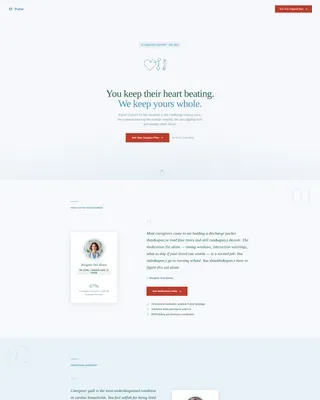 Heart Disease Caregiver Support Landing Page Template