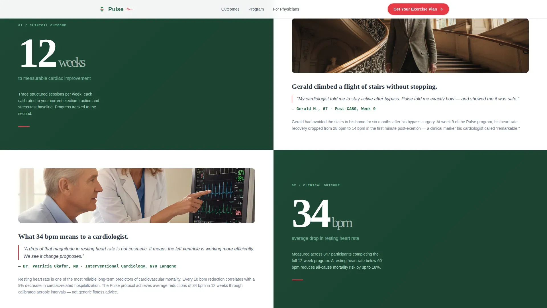 Heart Disease Exercise Program Landing Page Template