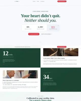 Heart Disease Exercise Program Landing Page Template