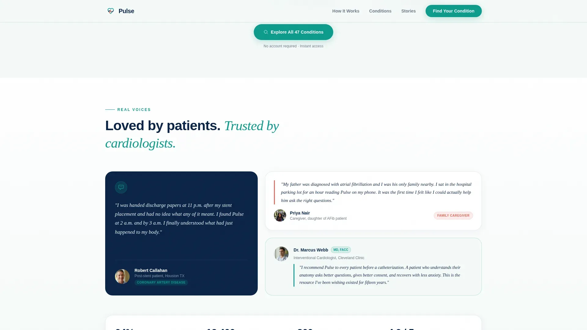 Heart Disease Patient Education Landing Page Template