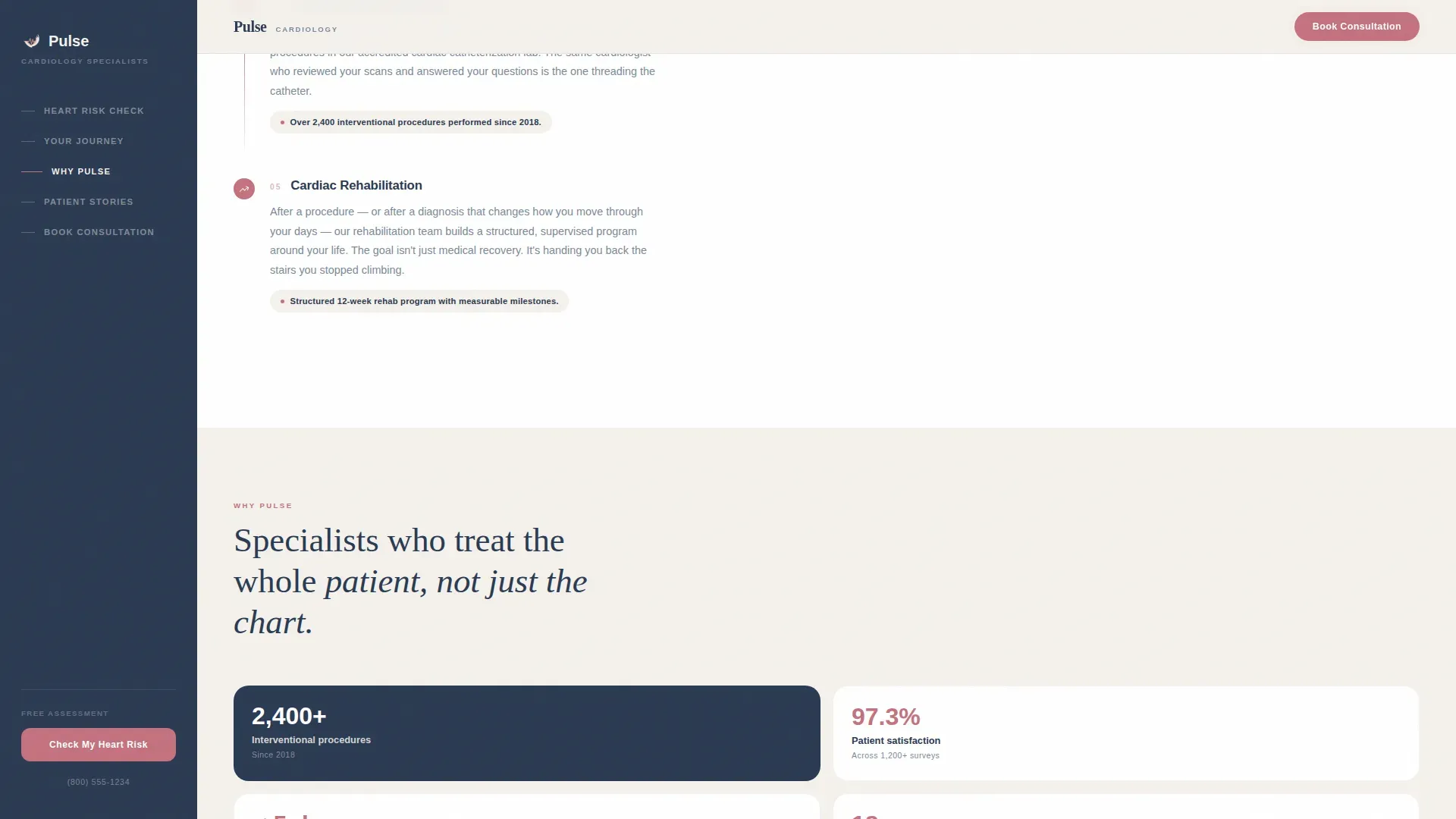 Heart Disease Specialist Clinic Landing Page Template