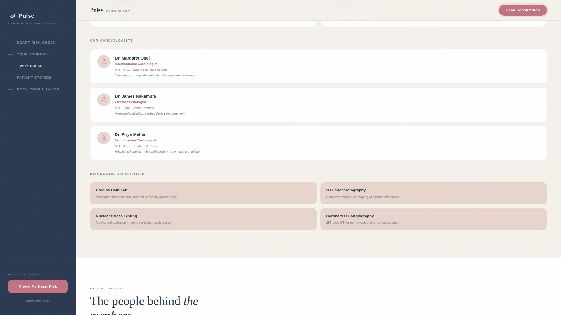 Heart Disease Specialist Clinic Landing Page Template