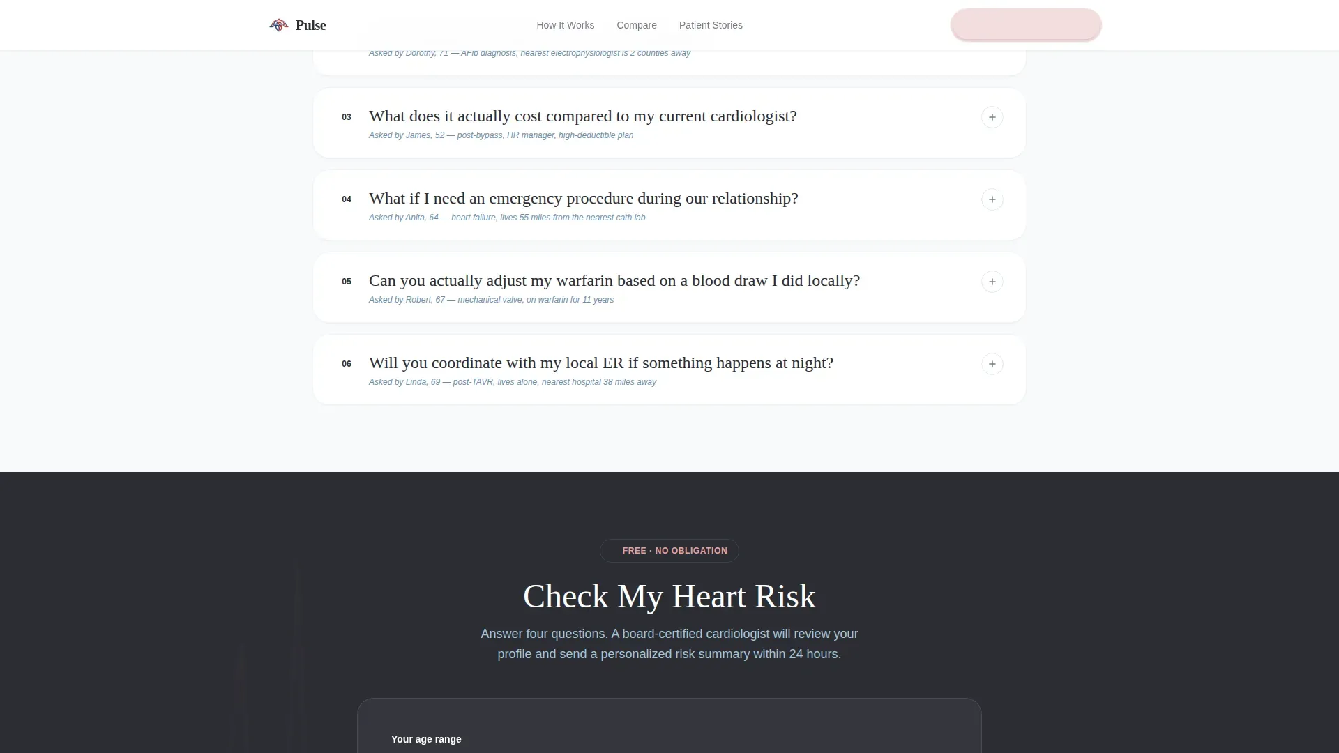 Heart Disease Telehealth Landing Page Template