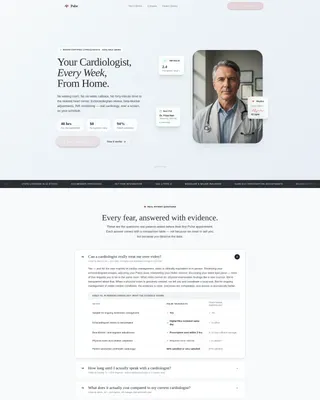 Heart Disease Telehealth Landing Page Template