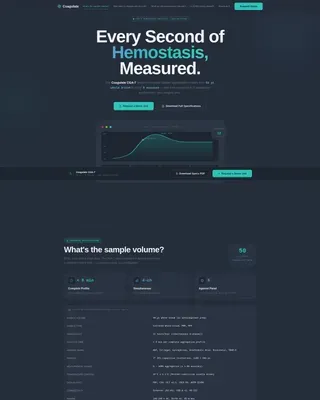 Hematology Medical Device Landing Page Template