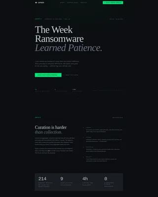 Cybersecurity Newsletter Blog Website Template