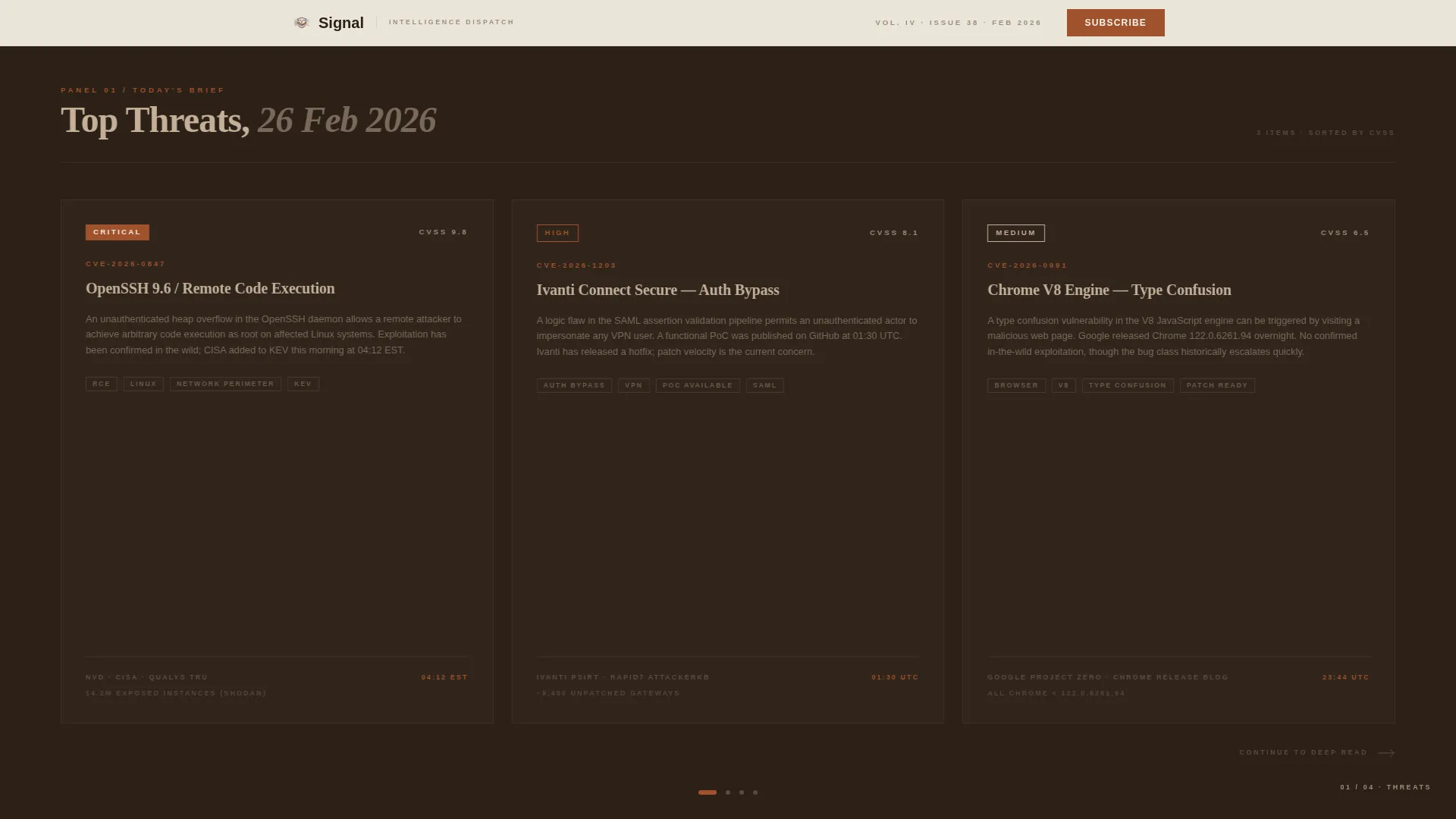 Cybersecurity Newsletter Professional Website Template