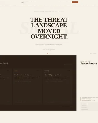 Cybersecurity Newsletter Professional Website Template