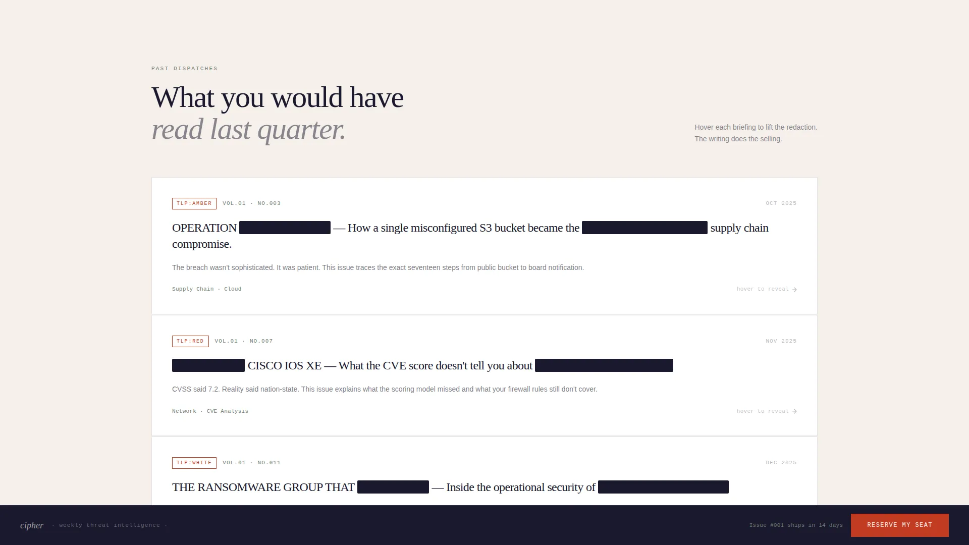 Cybersecurity Newsletter Pre-Launch Website Template