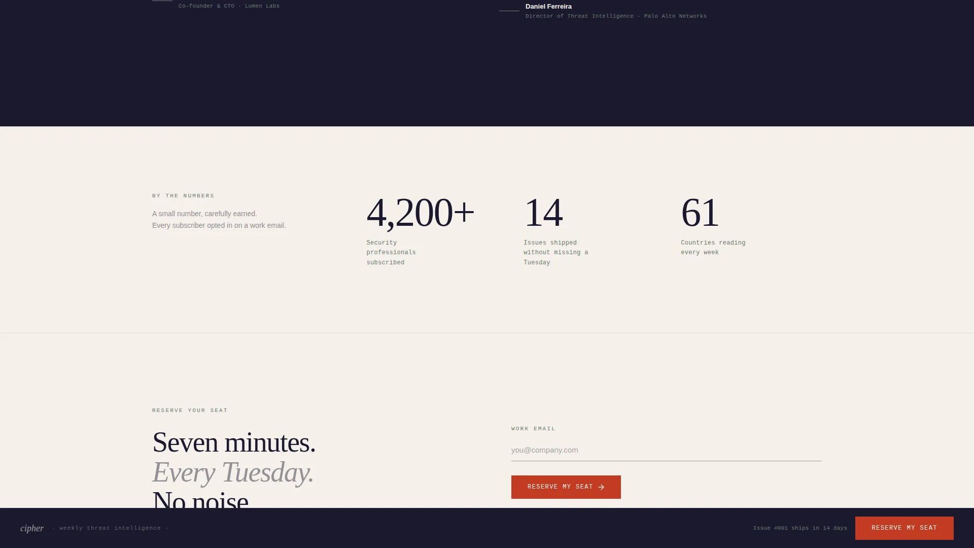 Cybersecurity Newsletter Pre-Launch Website Template