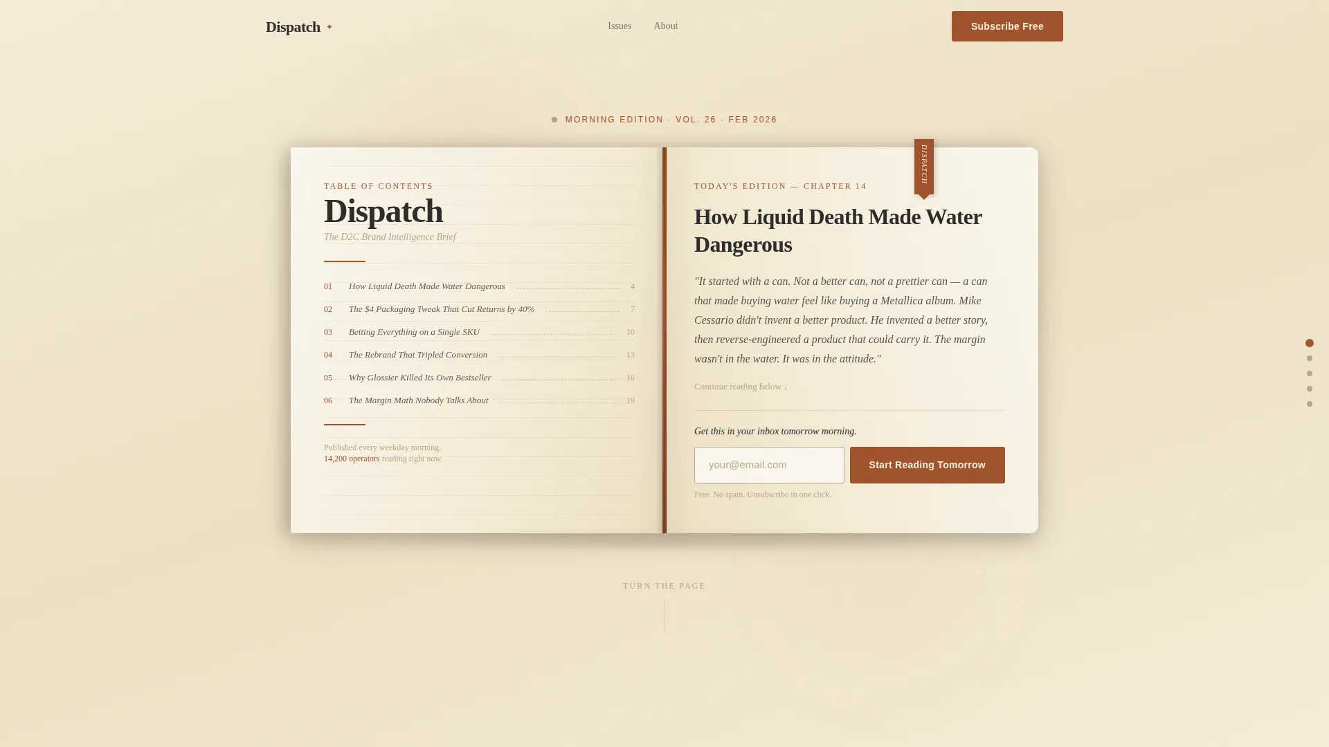 D2C & Brand Newsletter Booking Website Template